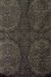 Photo4: Mint O0328W Used Japanese kimono Dark Gray TSUMUGI pongee for women / Silk. Chinz pattern (Grade A) (4)