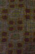 Photo7: O0328X Vintage Japanese kimono Purplish Gray TSUMUGI pongee for women / Silk. Flower (Grade B) (7)