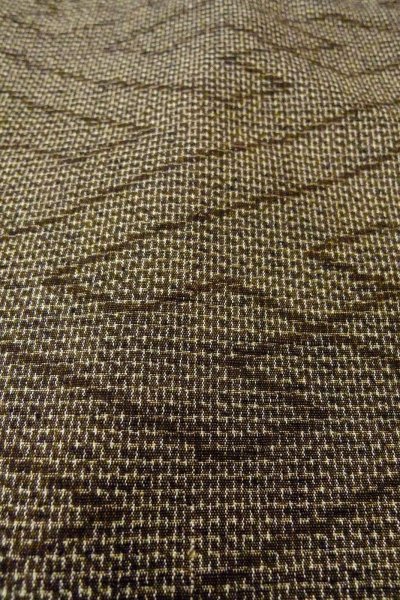 Photo9: Mint O0328Y Vintage Japanese kimono Grayish Brown TSUMUGI pongee for women / Silk. Greek key fret (Grade A) (9)