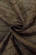 Photo12: Mint O0328Y Vintage Japanese kimono Grayish Brown TSUMUGI pongee for women / Silk. Greek key fret (Grade A) (12)