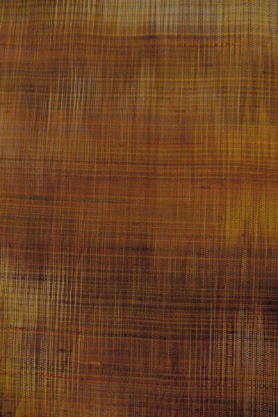 Photo7: Mint O0328Z Vintage Japanese kimono Brown TSUMUGI pongee for women / Silk. Gradation (Grade A) (7)