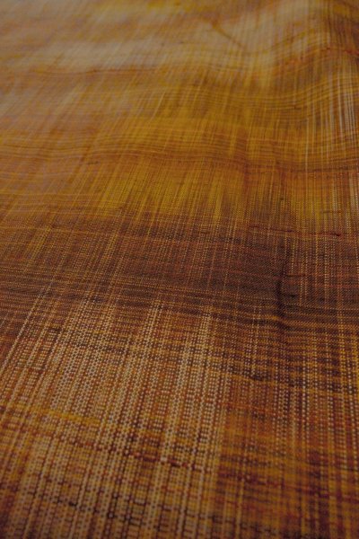 Photo8: Mint O0328Z Vintage Japanese kimono Brown TSUMUGI pongee for women / Silk. Gradation (Grade A) (8)