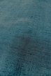 Photo8: Mint O0329B Vintage Japanese kimono Grayish Blue TSUMUGI pongee for women / Silk. Stripes (Grade A) (8)