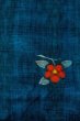 Photo4: Mint O0329D Vintage Japanese kimono Indigo Blue TSUMUGI pongee for women / Silk. Camellia (Grade A) (4)