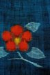 Photo6: Mint O0329D Vintage Japanese kimono Indigo Blue TSUMUGI pongee for women / Silk. Camellia (Grade A) (6)