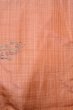 Photo4: O0329E Vintage Japanese kimono Light Coral TSUMUGI pongee for women / Silk. MOMIJI maple leaf (Grade C) (4)