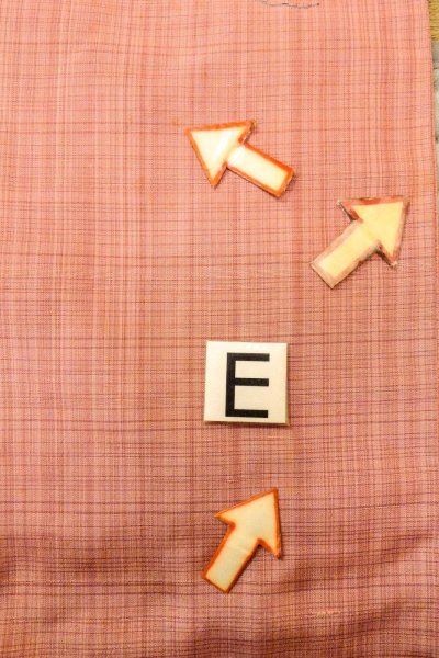 Photo18: O0329E Vintage Japanese kimono Light Coral TSUMUGI pongee for women / Silk. MOMIJI maple leaf (Grade C) (18)