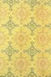 Photo4: Mint O0329F Vintage Japanese kimono Pale Yellow TSUMUGI pongee for women / Silk. Flower (Grade A) (4)