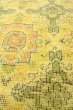 Photo6: Mint O0329F Vintage Japanese kimono Pale Yellow TSUMUGI pongee for women / Silk. Flower (Grade A) (6)