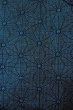 Photo3: O0329G Vintage Japanese kimono Indigo Blue TSUMUGI pongee for women / Silk. Hemp leaf (Grade B) (3)