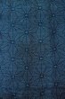 Photo4: O0329G Vintage Japanese kimono Indigo Blue TSUMUGI pongee for women / Silk. Hemp leaf (Grade B) (4)