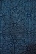 Photo5: O0329G Vintage Japanese kimono Indigo Blue TSUMUGI pongee for women / Silk. Hemp leaf (Grade B) (5)