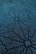 Photo10: O0329G Vintage Japanese kimono Indigo Blue TSUMUGI pongee for women / Silk. Hemp leaf (Grade B) (10)