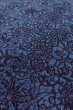 Photo10: Mint O0419A Used Japanese kimono  Dark Indigo Blue KOMON dyed for women / Silk. Chrysanthemum,   (Grade A) (10)