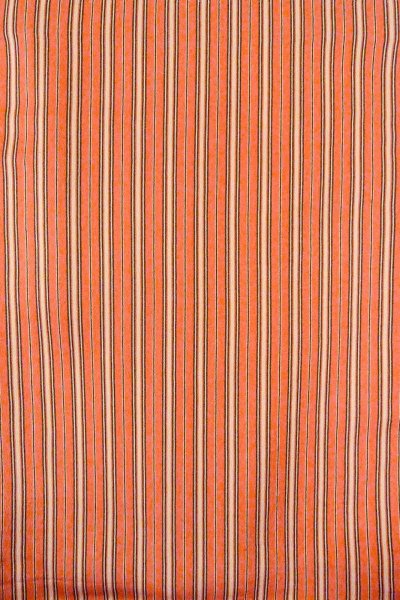 Photo4: Mint O0419B Vintage Japanese kimono  Pale Orange ORI woven for women / Silk. Stripes   (Grade A) (4)