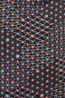 Photo3: O0419C Vintage Japanese kimono   Black KOMON dyed for women / Silk. Hemp leaf,   (Grade B) (3)