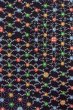 Photo5: O0419C Vintage Japanese kimono   Black KOMON dyed for women / Silk. Hemp leaf,   (Grade B) (5)