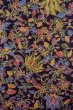 Photo4: O0419D Vintage Japanese kimono   Black KOMON dyed for women / Silk. Chinese flower,   (Grade B) (4)