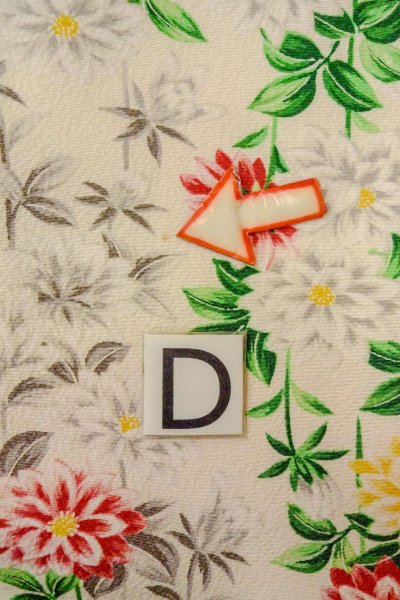 Photo17: O0419E Vintage Japanese kimono   Off White KOMON dyed for women / Silk. Chrysanthemum   (Grade B) (17)