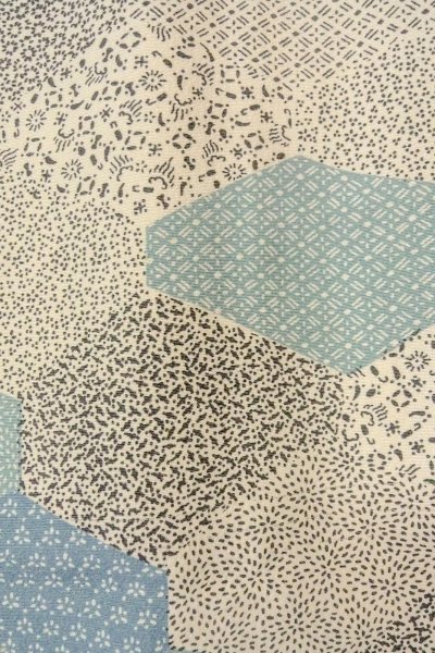 Photo6: O0419H Vintage Japanese kimono   Off White KOMON dyed for women / Silk. Flower,   (Grade C) (6)