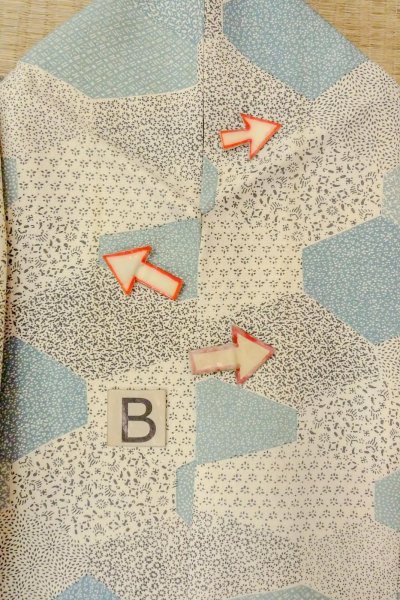 Photo15: O0419H Vintage Japanese kimono   Off White KOMON dyed for women / Silk. Flower,   (Grade C) (15)