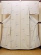 Photo1: O0419I Vintage Japanese kimono   Off White KOMON dyed for women / Silk. Grass,   (Grade D) (1)