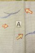Photo14: O0419I Vintage Japanese kimono   Off White KOMON dyed for women / Silk. Grass,   (Grade D) (14)