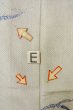 Photo18: O0419I Vintage Japanese kimono   Off White KOMON dyed for women / Silk. Grass,   (Grade D) (18)