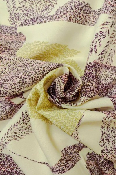 Photo11: O0419J Vintage Japanese kimono   Off White KOMON dyed for women / Silk. Flower,   (Grade B) (11)