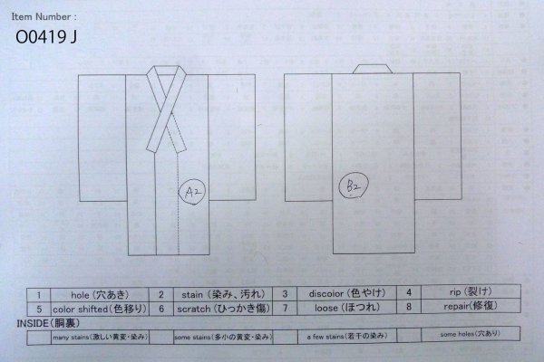 Photo13: O0419J Vintage Japanese kimono   Off White KOMON dyed for women / Silk. Flower,   (Grade B) (13)