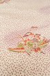 Photo9: O0419K Vintage Japanese kimono   Ivory KOMON dyed for women / Silk. SAKURA cherry blossom,   (Grade C) (9)