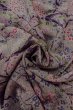 Photo12: O0419M Vintage Japanese kimono Pale Grayish Olive KOMON dyed for women / Silk. Flower,   (Grade B) (12)