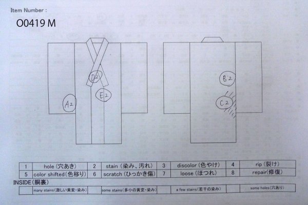 Photo13: O0419M Vintage Japanese kimono Pale Grayish Olive KOMON dyed for women / Silk. Flower,   (Grade B) (13)