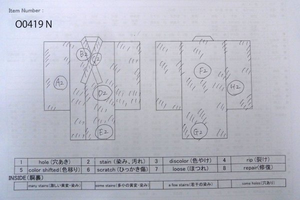 Photo13: O0419N Vintage Japanese kimono   Off White KOMON dyed for women / Silk. Peony,   (Grade D) (13)