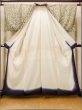 Photo2: O0419P Vintage Japanese kimono   Ivory KOMON dyed for women / Silk. Flower,   (Grade C) (2)