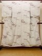 Photo1: O0419Q Vintage Japanese kimono   White KOMON dyed for women / Silk. UME plum bloom,   (Grade B) (1)