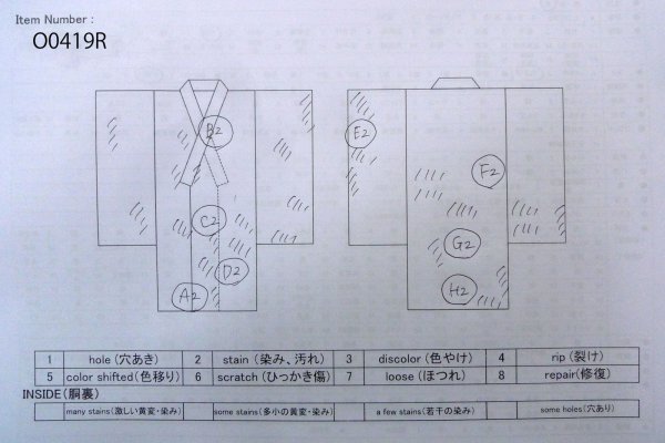 Photo13: O0419R Vintage Japanese kimono  Pale Gray KOMON dyed for women / Silk. Flower,   (Grade C) (13)