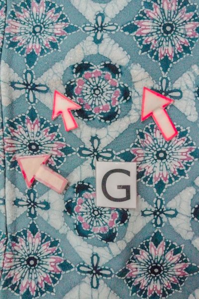 Photo20: O0419R Vintage Japanese kimono  Pale Gray KOMON dyed for women / Silk. Flower,   (Grade C) (20)