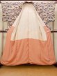 Photo2: O0419S Vintage Japanese kimono   Off White KOMON dyed for women / Silk. Chrysanthemum,   (Grade B) (2)