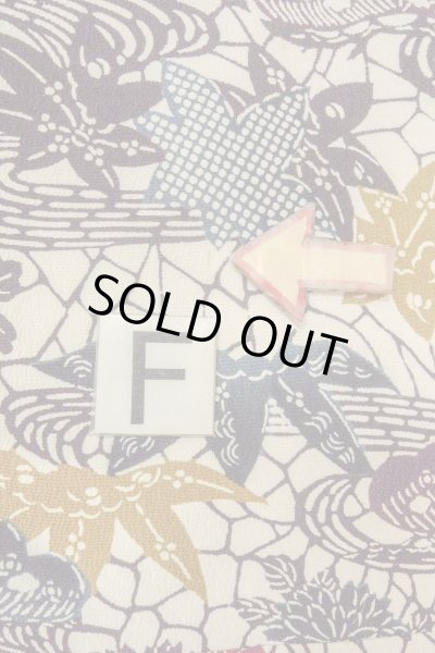 Photo19: O0419S Vintage Japanese kimono   Off White KOMON dyed for women / Silk. Chrysanthemum,   (Grade B) (19)