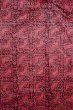 Photo3: O0419T Vintage Japanese kimono  Dark Red KOMON dyed for women / Silk. Chinese flower, There is a part of tailoring thread.  (Grade A) (3)