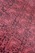 Photo8: O0419T Vintage Japanese kimono  Dark Red KOMON dyed for women / Silk. Chinese flower, There is a part of tailoring thread.  (Grade A) (8)