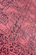 Photo9: O0419T Vintage Japanese kimono  Dark Red KOMON dyed for women / Silk. Chinese flower, There is a part of tailoring thread.  (Grade A) (9)