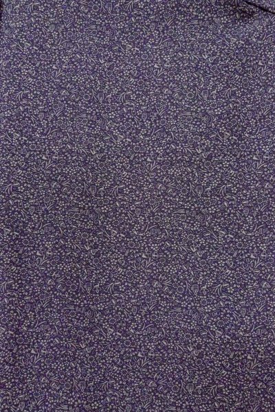Photo3: Mint O0419V Vintage Japanese kimono   Purple KOMON dyed for women / Silk. Flower, Hina dolls, helmet pattern  (Grade A) (3)