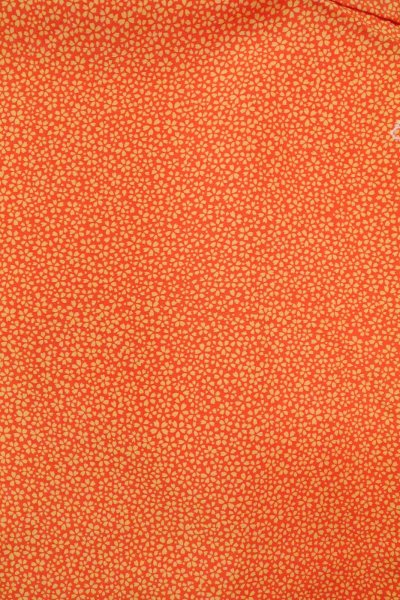 Photo3: Mint O0419X Vintage Japanese kimono   Orange KOMON dyed for women / Silk. SAKURA cherry blossom   (Grade A) (3)