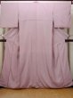 Photo1: O0419Z Vintage Japanese kimono  Grayish Pink EDO KOMON pattern dyed for women / Silk. Flower,   (Grade C) (1)