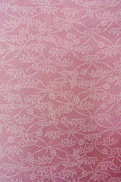 Photo7: O0419Z Vintage Japanese kimono  Grayish Pink EDO KOMON pattern dyed for women / Silk. Flower,   (Grade C) (7)