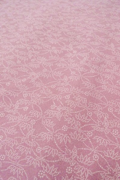 Photo8: O0419Z Vintage Japanese kimono  Grayish Pink EDO KOMON pattern dyed for women / Silk. Flower,   (Grade C) (8)