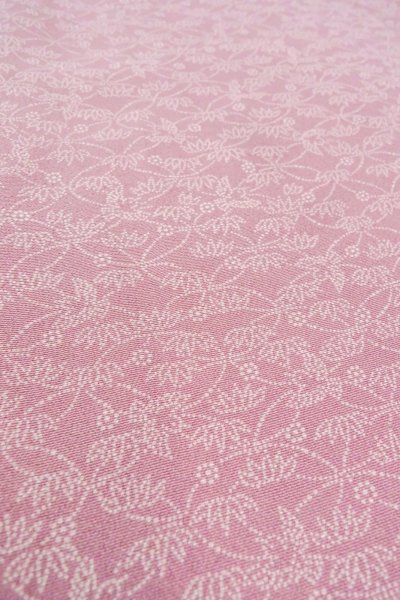 Photo10: O0419Z Vintage Japanese kimono  Grayish Pink EDO KOMON pattern dyed for women / Silk. Flower,   (Grade C) (10)