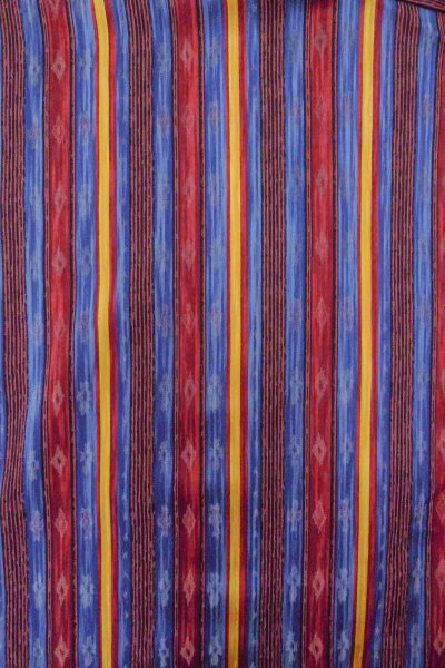 Photo3: O0420A Vintage Japanese kimono   Multi Color ORI woven for women / Silk. Stripes,   (Grade B) (3)